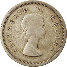 Coin, South Africa, Elizabeth II, Shilling, 1954, Pretoria, VF(20-25), Silver
