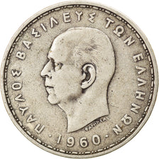 Coin, Greece, Paul I, 20 Drachmai, 1960, EF(40-45), Silver, KM:85
