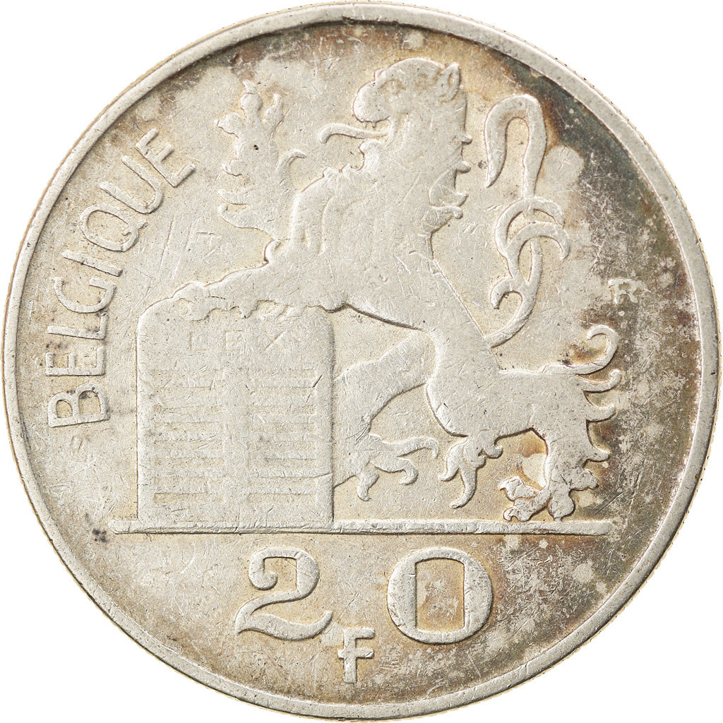 Moneta, Belgio, 20 Francs, 20 Frank, 1950, BB, Argento, KM:140.1