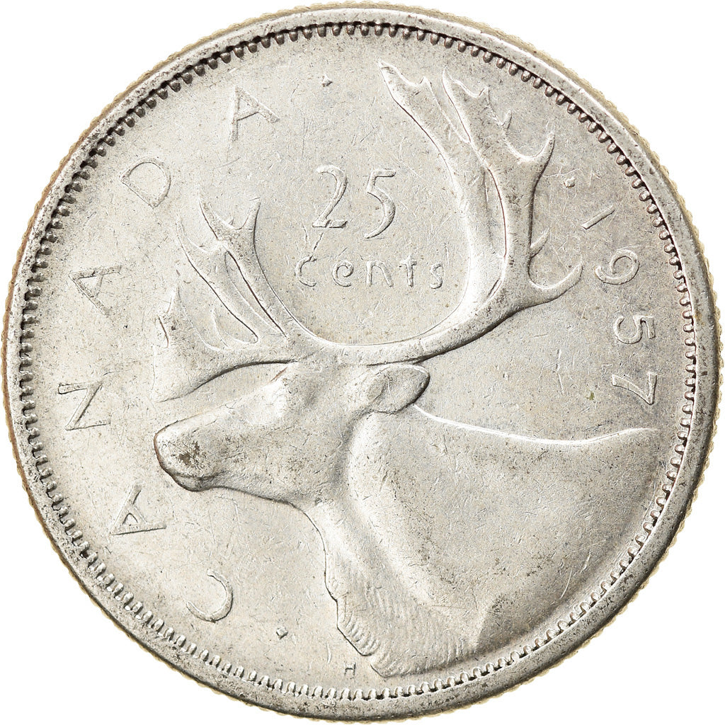 Coin, Canada, Elizabeth II, 25 Cents, 1957, Royal Canadian Mint, Ottawa