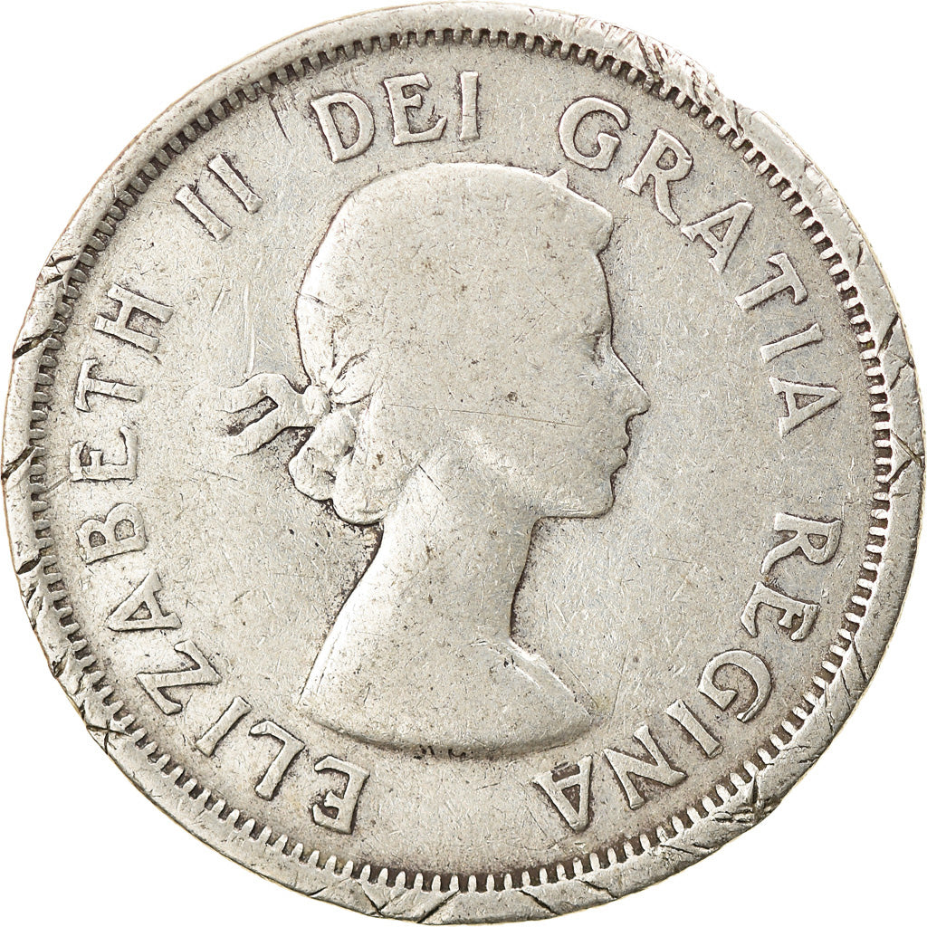 Coin, Canada, Elizabeth II, 25 Cents, 1955, Royal Canadian Mint, Ottawa
