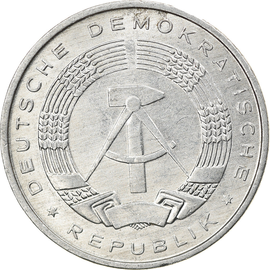 Coin, GERMAN-DEMOCRATIC REPUBLIC, 10 Pfennig, 1989, Berlin, EF(40-45), Aluminum