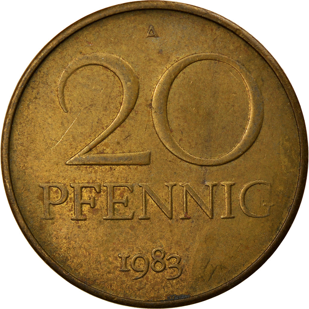 Moeda, ALEMANHA - REPÚBLICA DEMOCRÁTICA, 20 Pfennig, 1983, Berlin, EF(40-45)