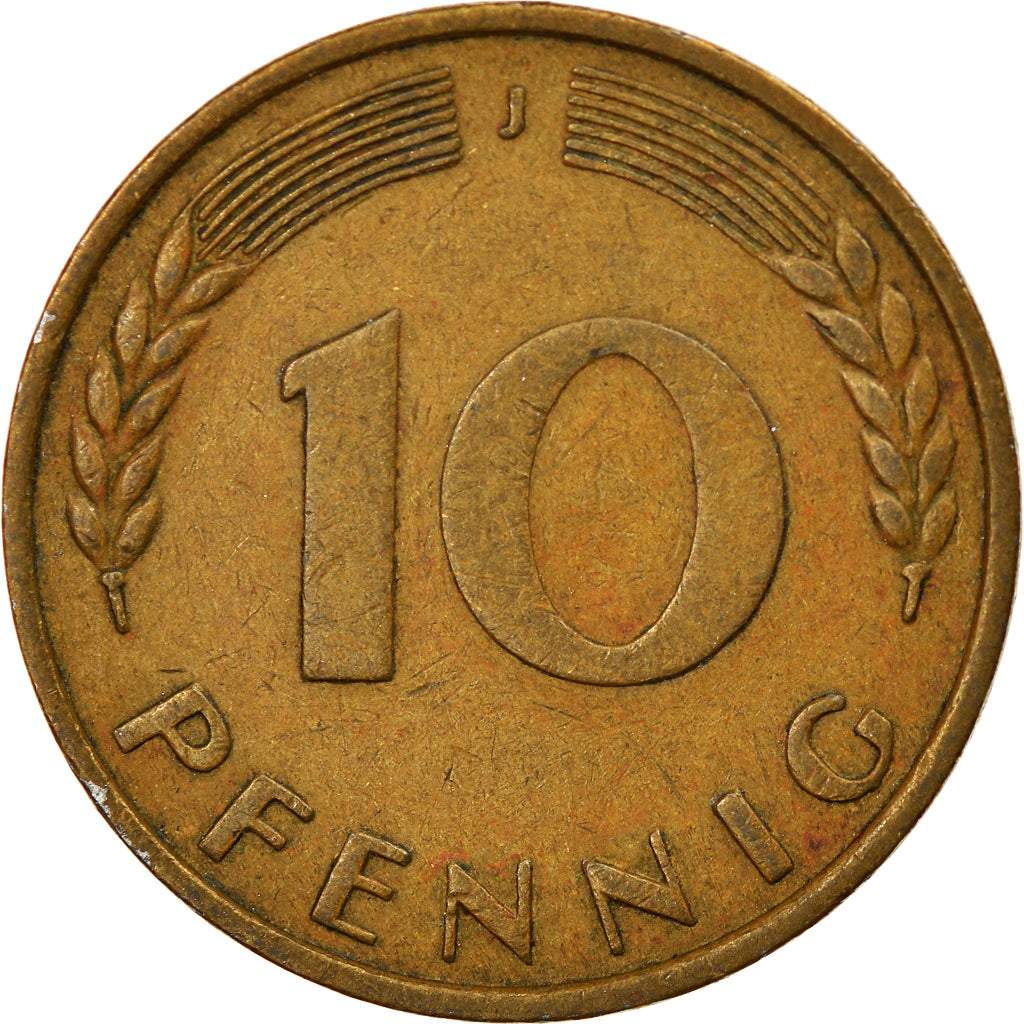 Monnaie, République fédérale allemande, 10 Pfennig, 1968, Hambourg, TTB