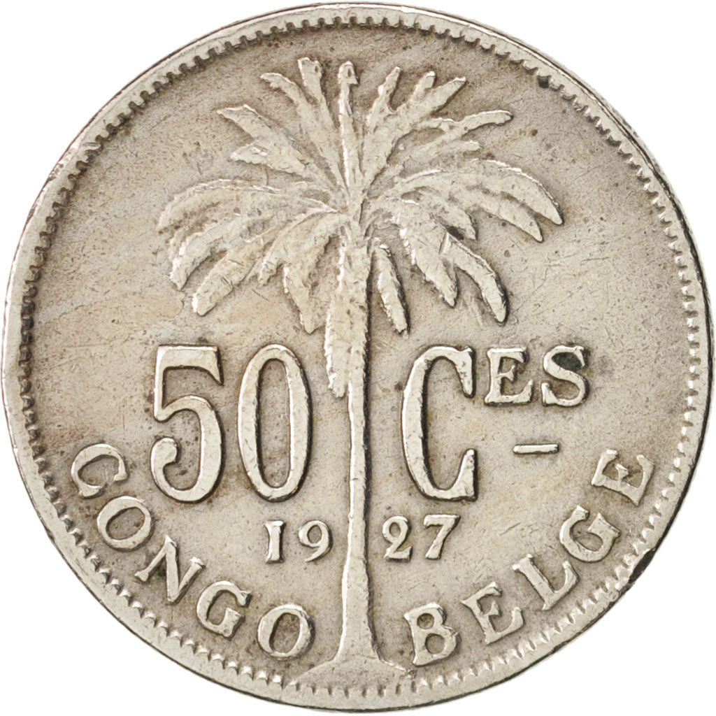 Belgisch-Kongo, 50 Centimes, 1927, SS+, Copper-nickel, KM:22