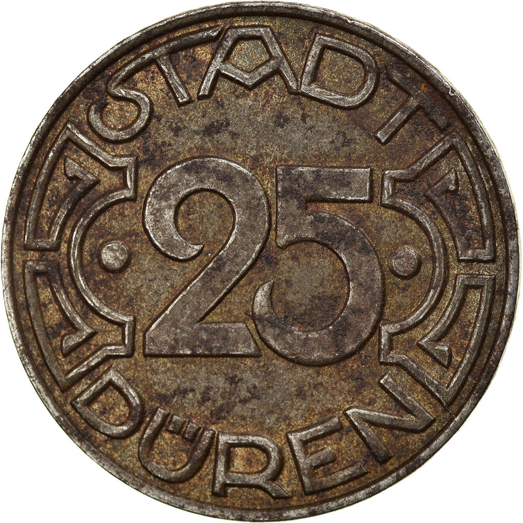 Coin, Germany, Düren, 25 Pfennig, 1919, Jeton, VF(20-25), Iron