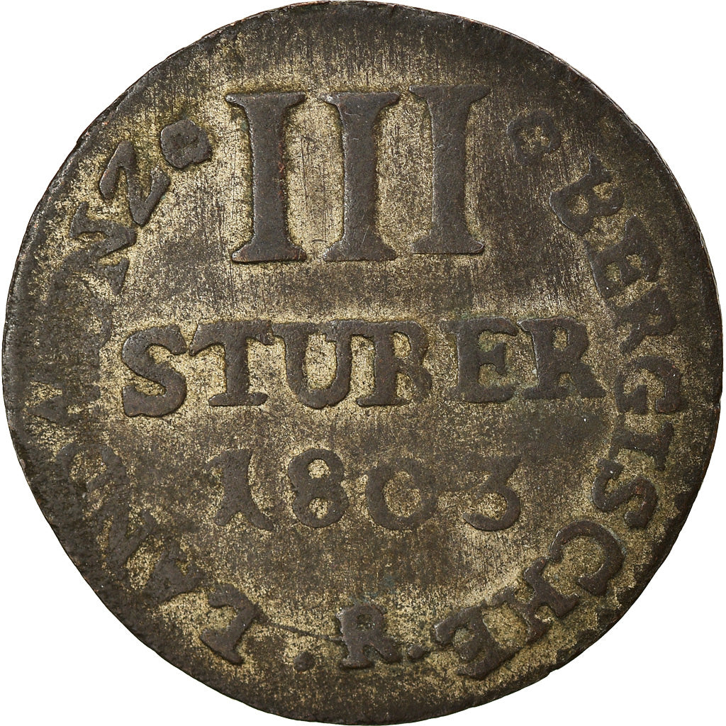 Coin, German States, BERG, Maximilian IV Joseph, 3 Stüber, 1803, D, 1803 R