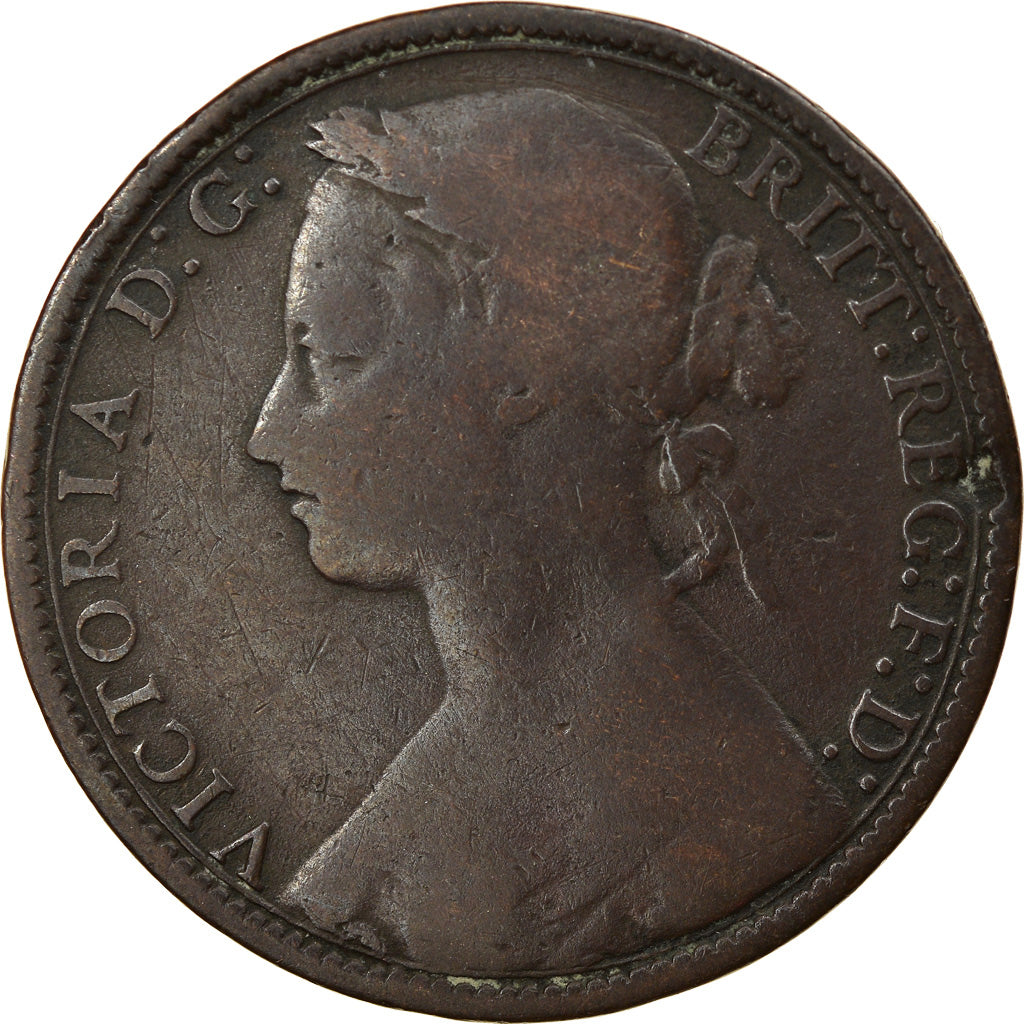 Coin, Great Britain, Victoria, Penny, 1877, VF(20-25), Bronze, KM:755