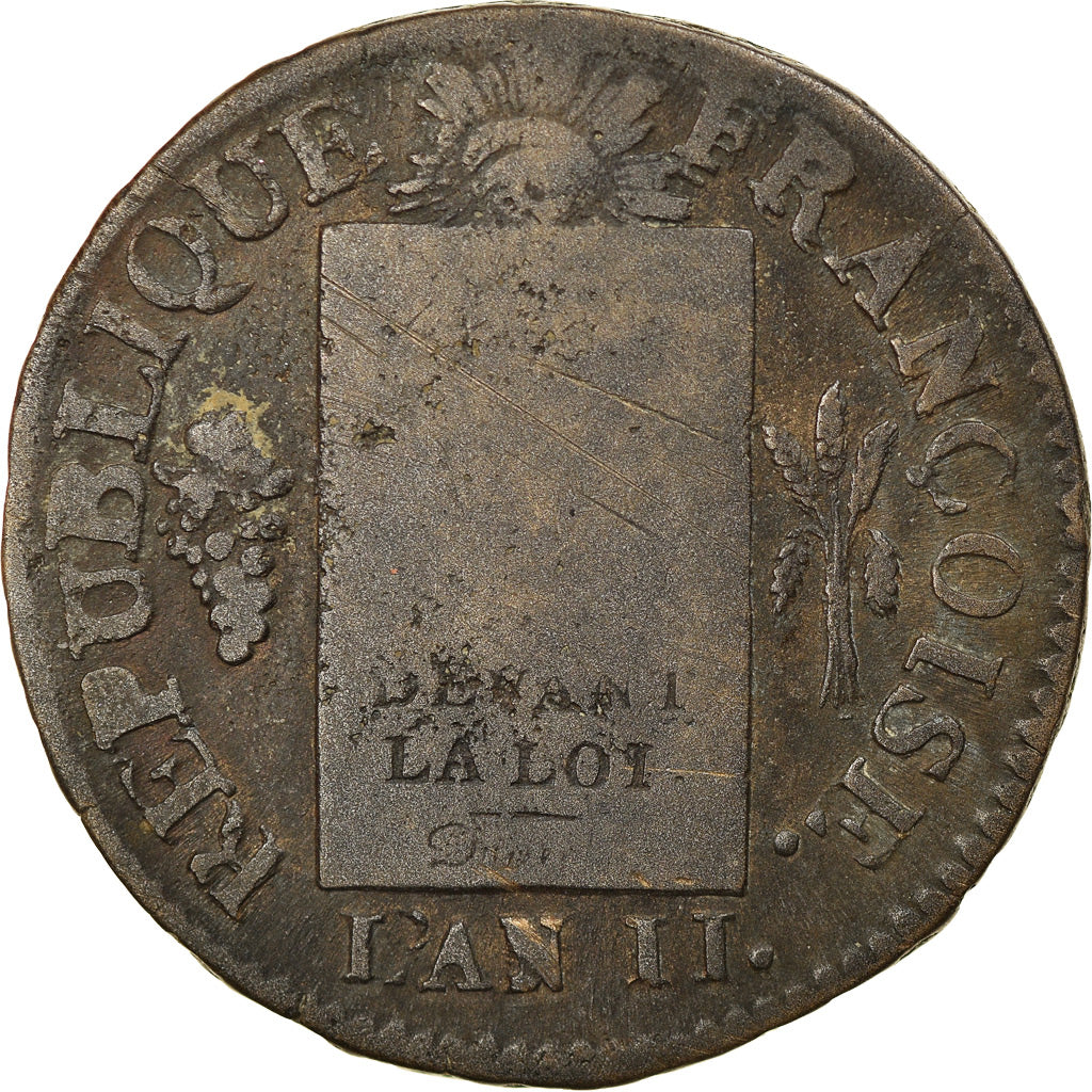 Coin, France, Sol aux balances françoise, Sol, 1793, Lille, Arras mdc