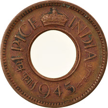 Moneta, INDIE BRYTYJSKIE, George VI, Pice, 1945, EF(40-45), Bronze, KM:533