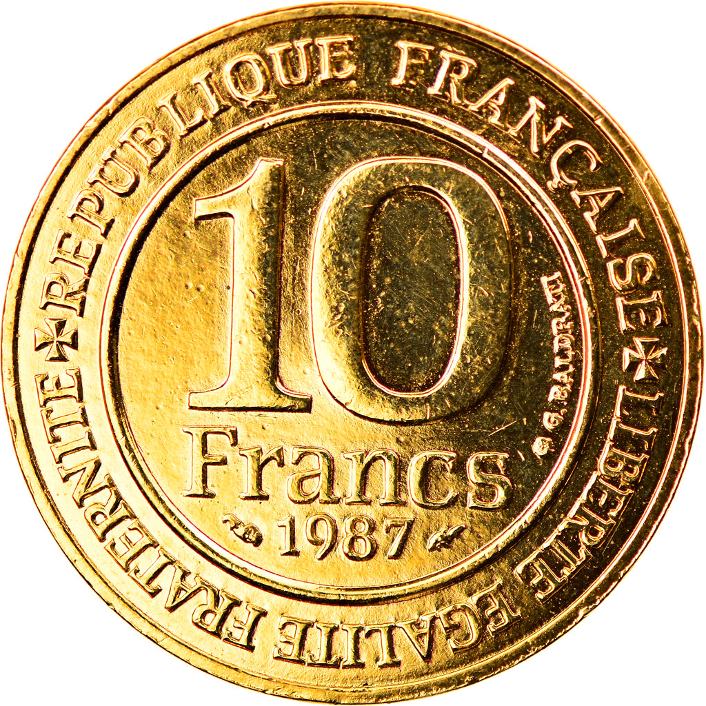 Monnaie, France, 10 Francs, 1987, SUP, Golden, Gadoury:820