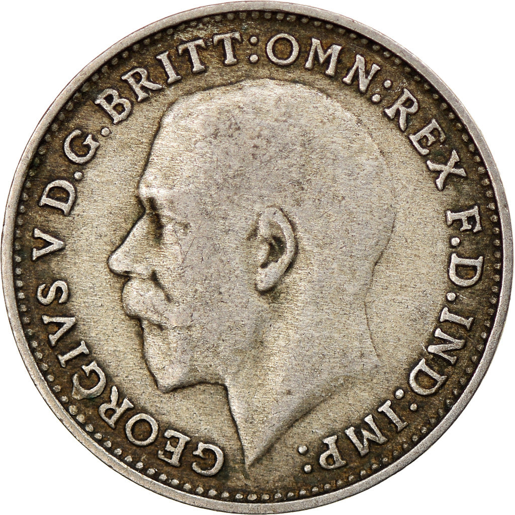 Coin, Great Britain, George V, 3 Pence, 1920, VF(30-35), Silver, KM:813a