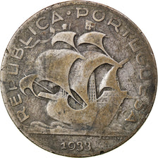 Coin, Portugal, 5 Escudos, 1933, VF(30-35), Silver, KM:581