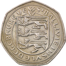 Moneta, Guernsey, Elizabeth II, 50 New Pence, 1969, BB, Rame-nichel, KM:25