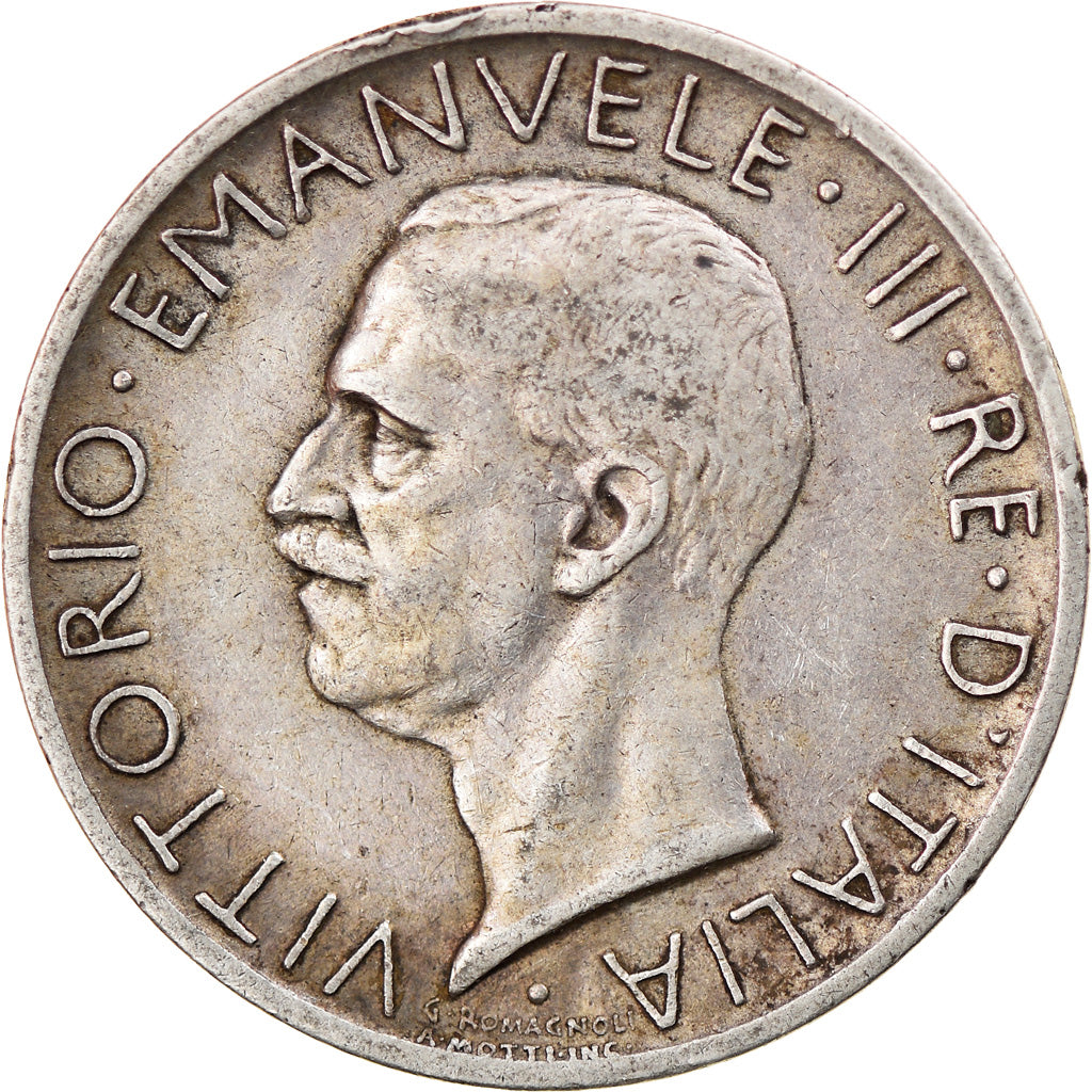 Coin, Italy, Vittorio Emanuele III, 5 Lire, 1927, Rome, EF(40-45), Silver