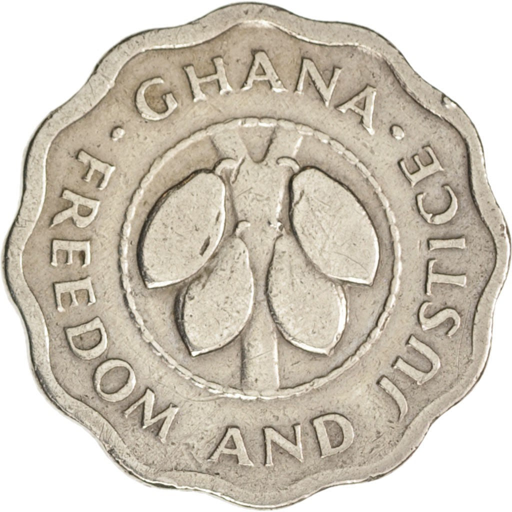 Ghana, 2-1/2 Pesewas, 1967, AU(50-53), Copper-nickel, KM:14