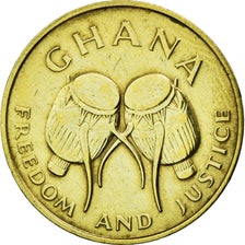 Coin, Ghana, 5 Cedis, 1984, AU(50-53), Brass, KM:26