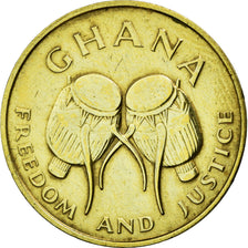 Monnaie, Ghana, 5 Cedis, 1984, TTB+, Laiton, KM:26