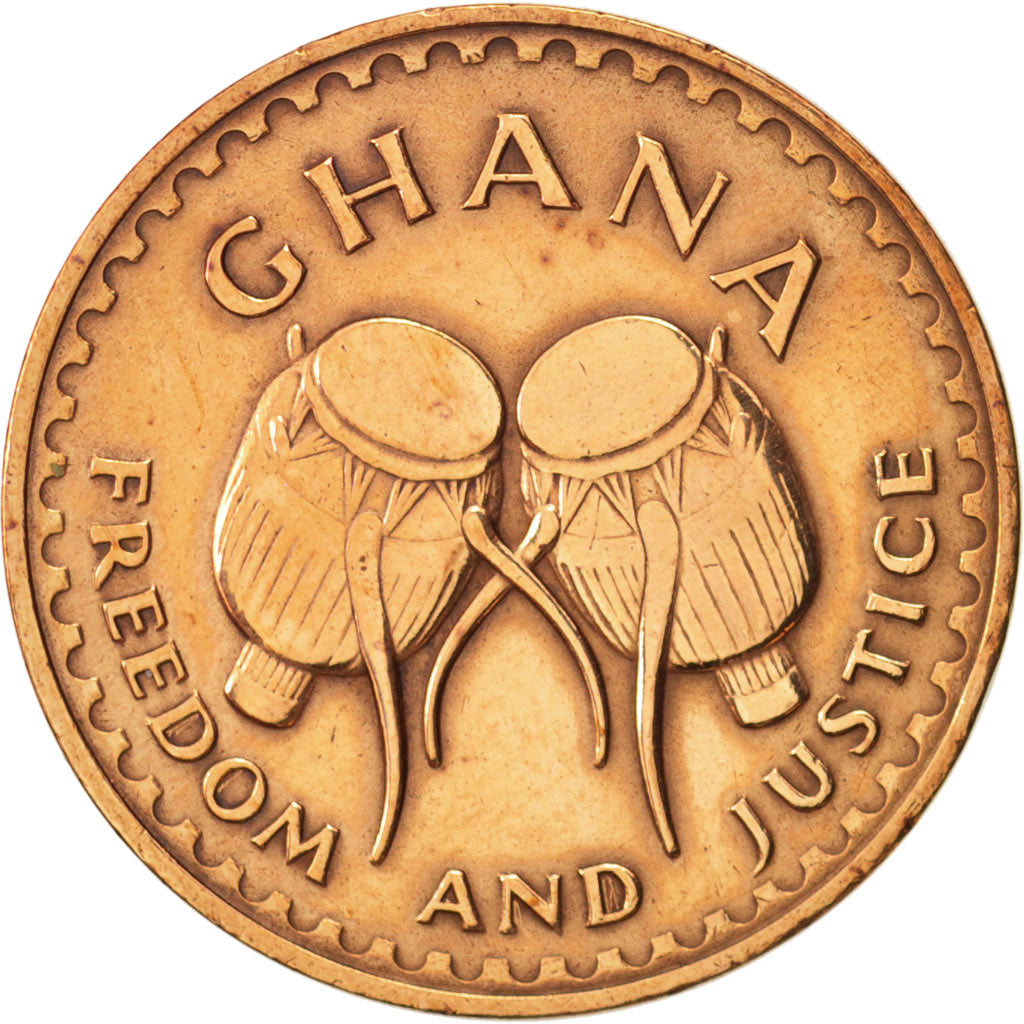 Ghana, Pesewa, 1967, AU(50-53), Bronze, KM:13