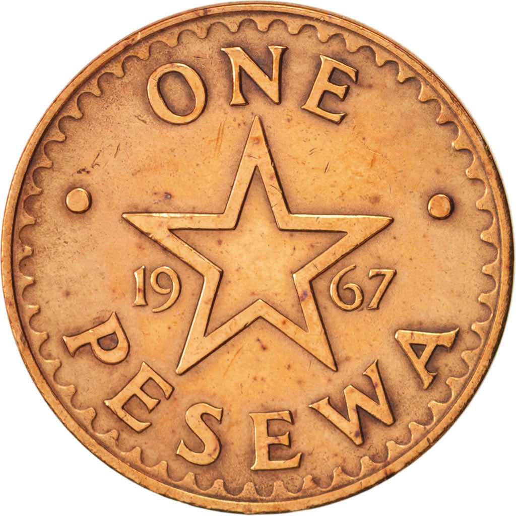Ghana, Pesewa, 1967, AU(50-53), Bronze, KM:13
