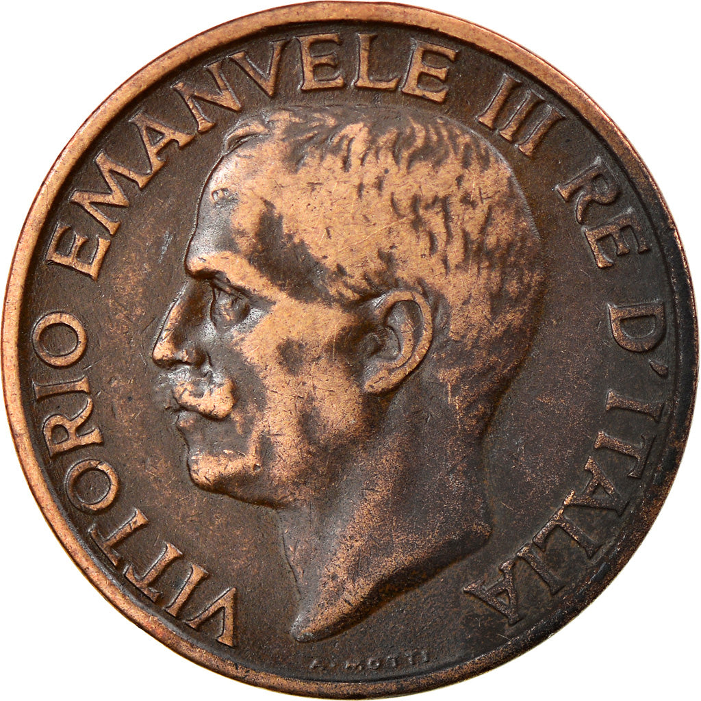 Coin, Italy, Vittorio Emanuele III, 10 Centesimi, 1928, Rome, EF(40-45), Bronze