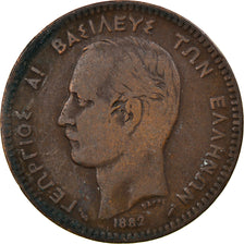 Coin, Greece, George I, 10 Lepta, 1882, VF(30-35), Copper, KM:55