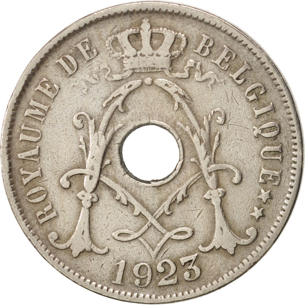 Coin, Belgium, 25 Centimes, 1923, AU(50-53), Copper-nickel, KM:68.1