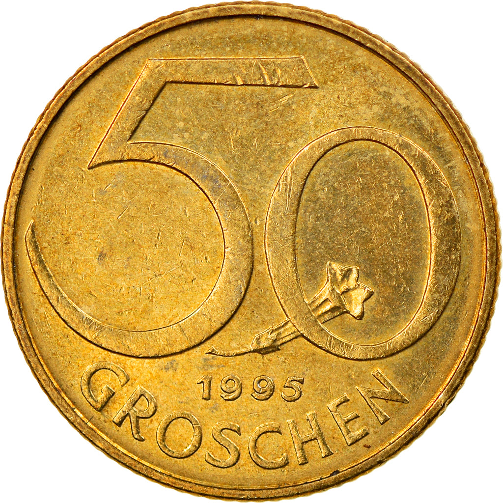 Moneta, Austria, 50 Groschen, 1995, BB+, Alluminio-bronzo, KM:2885