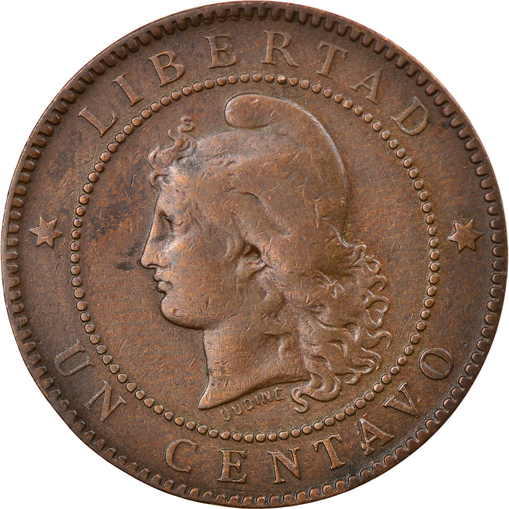 Moneta, Argentina, Centavo, 1884, BB, Bronzo, KM:32