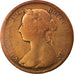 Monnaie, Grande-Bretagne, Victoria, 1/2 Penny, 1887, B+, Bronze, KM:754