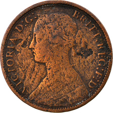 Monnaie, Grande-Bretagne, Victoria, Farthing, 1861, B+, Bronze, KM:747.2