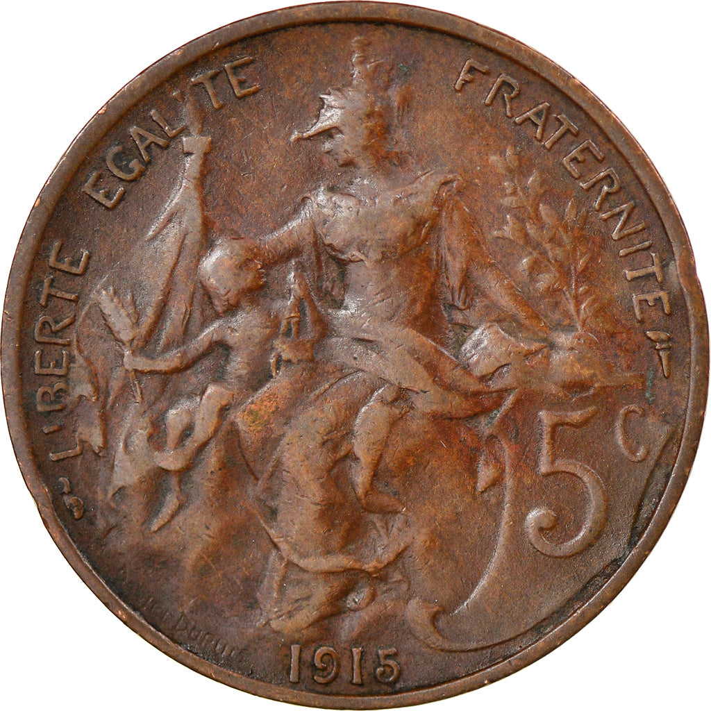 Coin, France, Dupuis, 5 Centimes, 1915, Paris, VF(30-35), Bronze, KM:842, Le