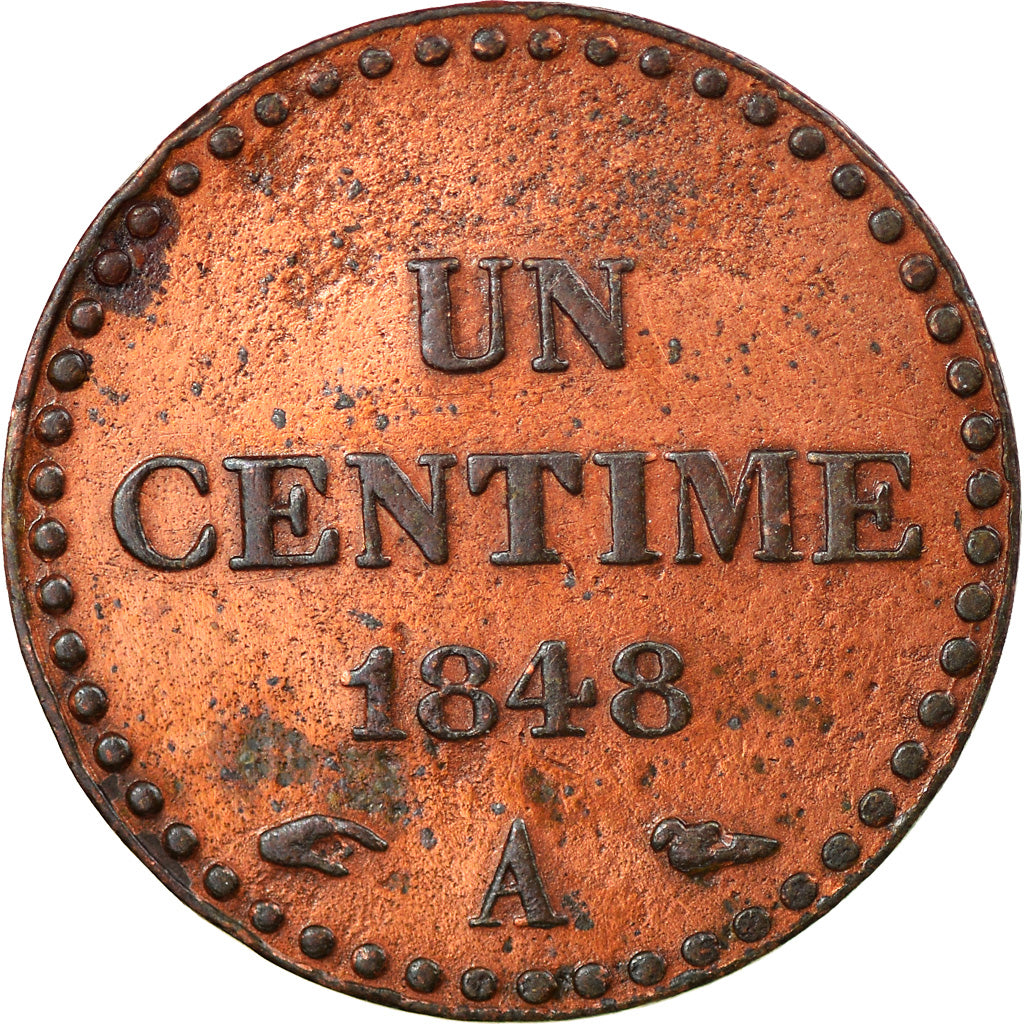 Coin, France, Dupré, Centime, 1848, Paris, VF(20-25), Bronze, KM:754