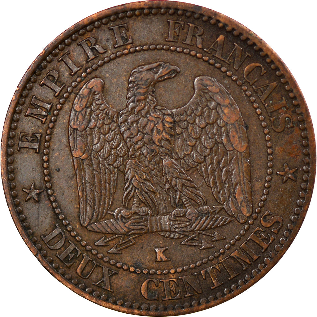 Moeda, França, Napoleon III, Napoléon III, 2 Centimes, 1862, Bordeaux