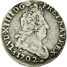 Coin, France, Louis XIV, 5 Sols aux insignes, 5 Sols, 1/16 ECU, 1702, Nantes