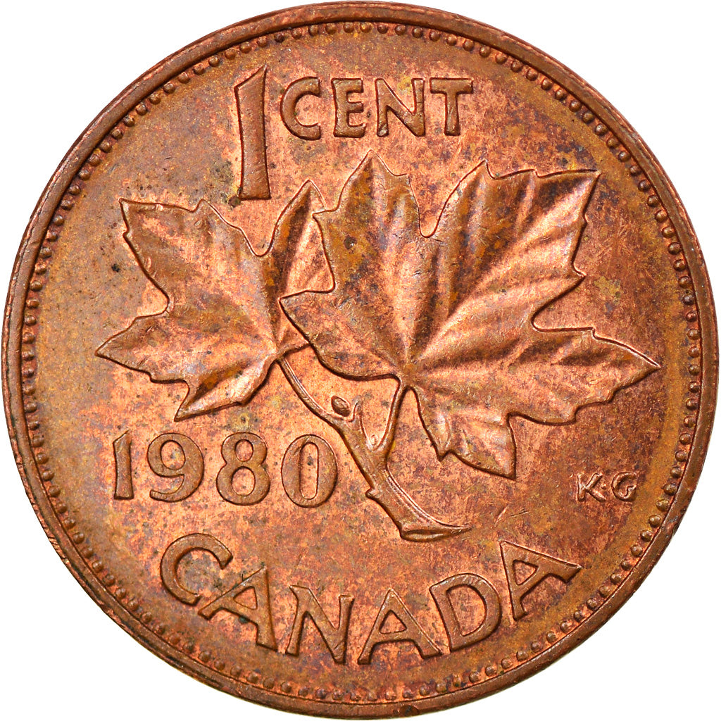 Coin, Canada, Elizabeth II, Cent, 1980, Royal Canadian Mint, Ottawa, VF(20-25)