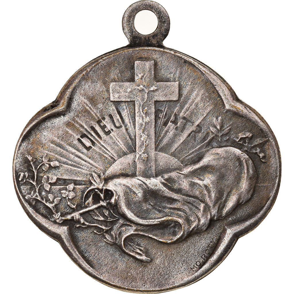 France, Medal, Dieu-Patrie, Religions & beliefs, Roty, AU(50-53), Silvered