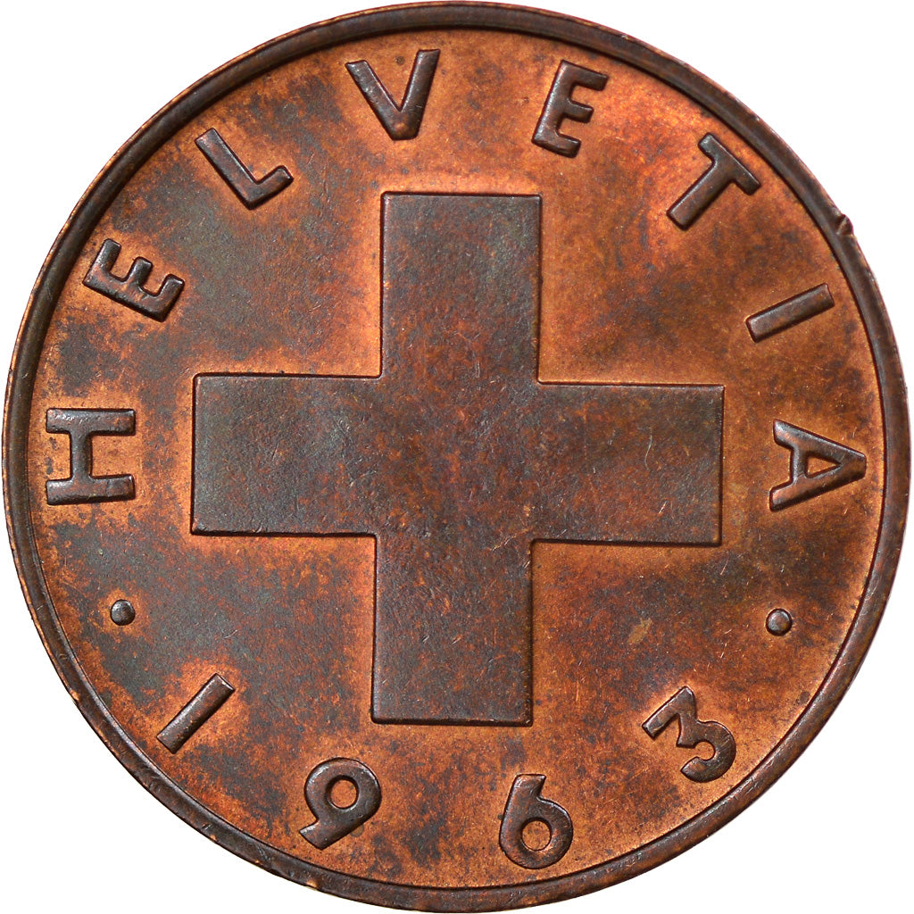 Monnaie, Suisse, 2 Rappen, 1963, Bern, TTB+, Bronze, KM:47