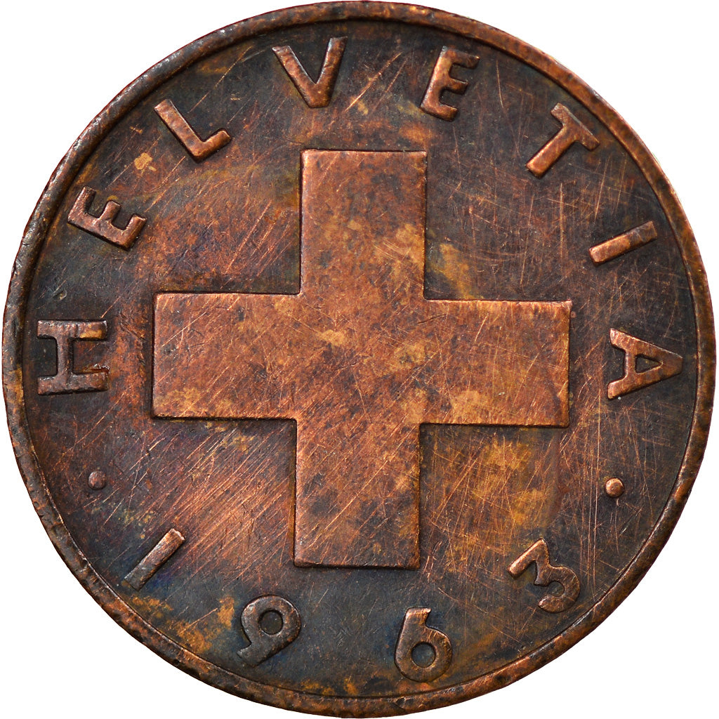 Monnaie, Suisse, 2 Rappen, 1963, Bern, TB+, Bronze, KM:47