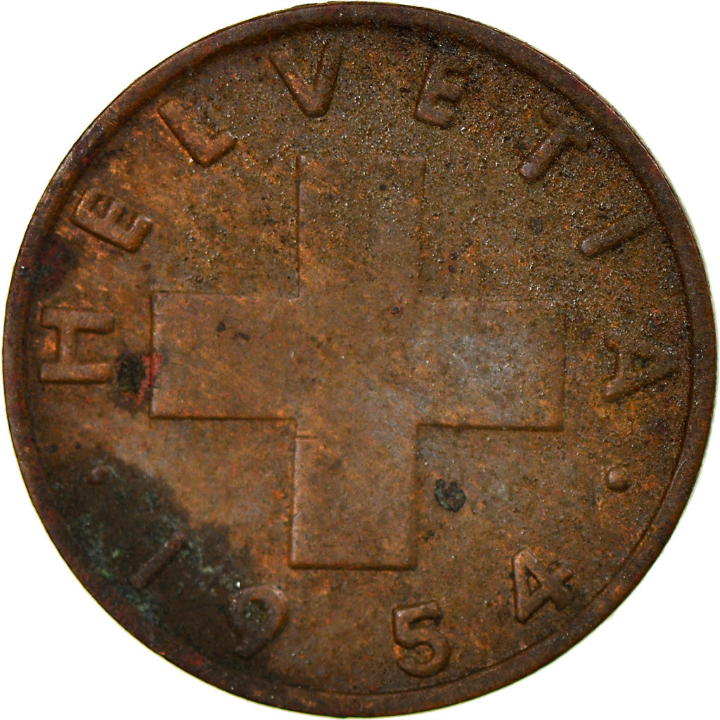 Monnaie, Suisse, Rappen, 1954, Bern, TB, Bronze, KM:46