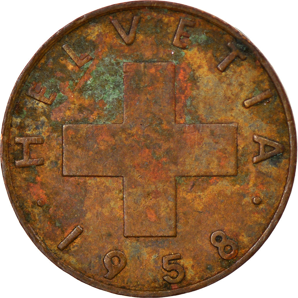 Monnaie, Suisse, Rappen, 1958, Bern, TB, Bronze, KM:46