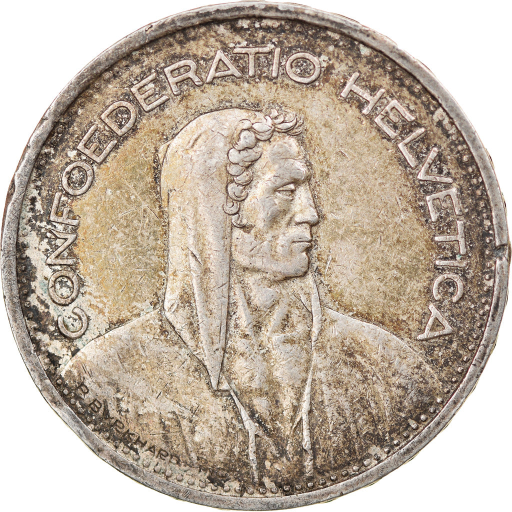 Coin, Switzerland, 5 Francs, 1953, Bern, EF(40-45), Silver, KM:40