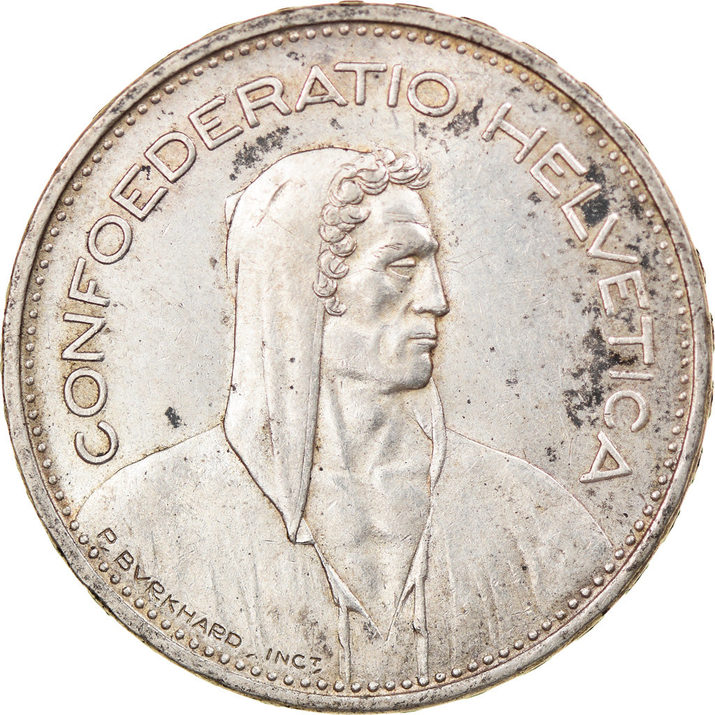 Coin, Switzerland, 5 Francs, 1940, Bern, EF(40-45), Silver, KM:40