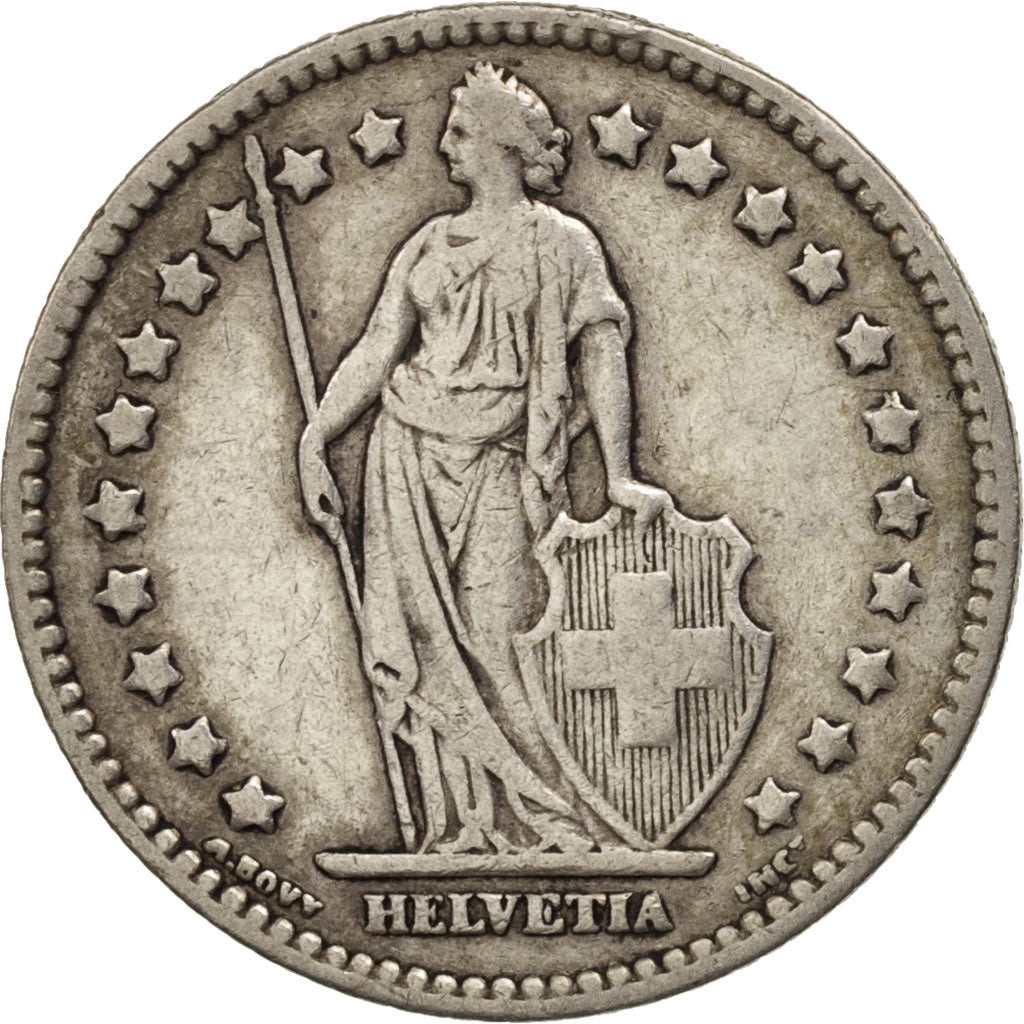 Coin, Switzerland, Franc, 1916, Bern, EF(40-45), Silver, KM:24