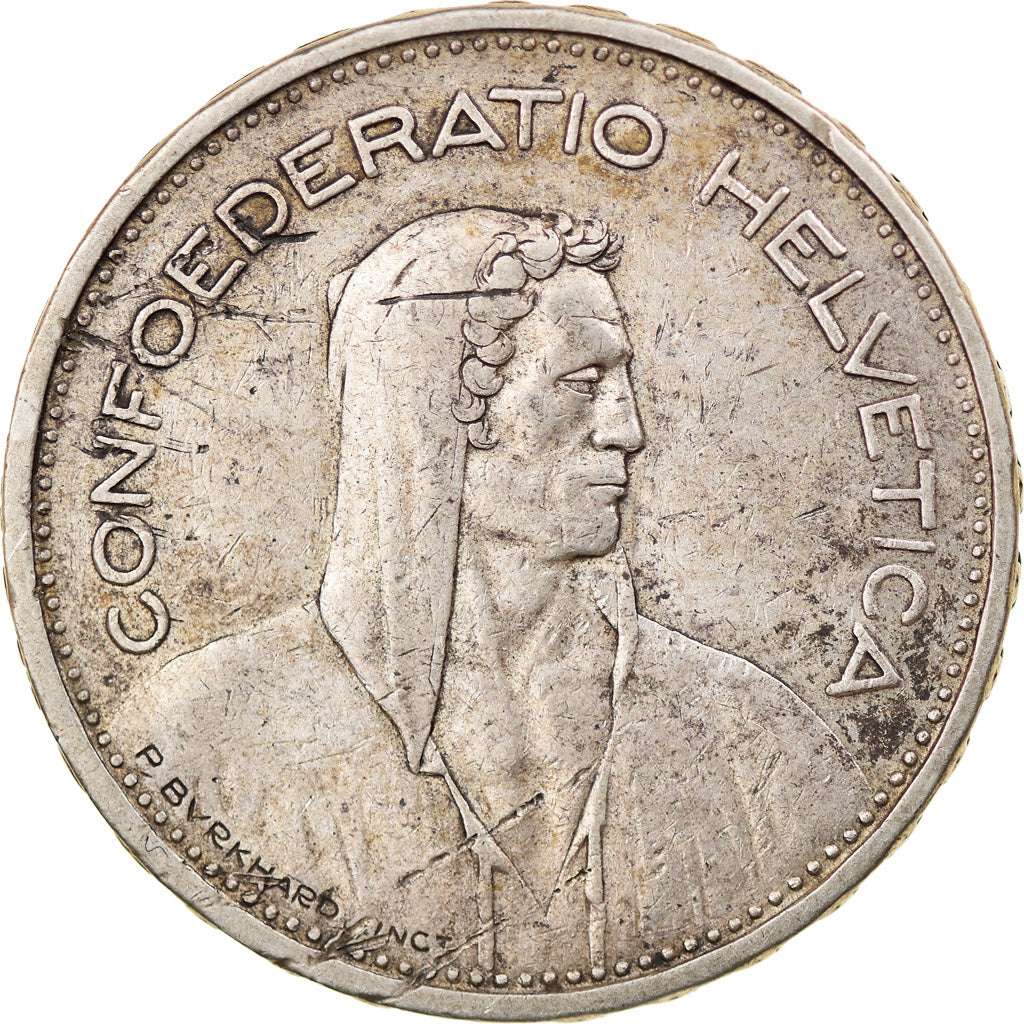 Coin, Switzerland, 5 Francs, 1932, Bern, VF(30-35), Silver, KM:40