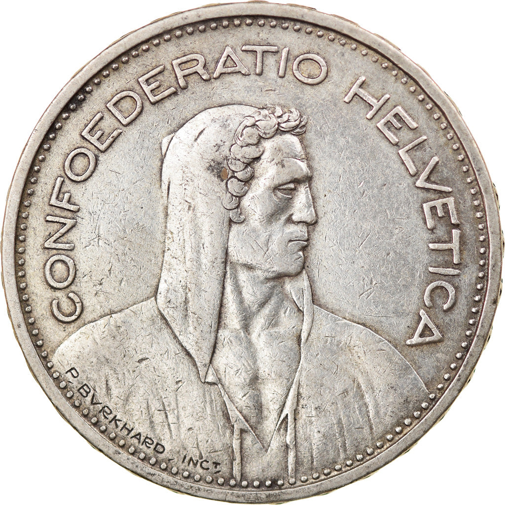 Coin, Switzerland, 5 Francs, 1933, Bern, EF(40-45), Silver, KM:40