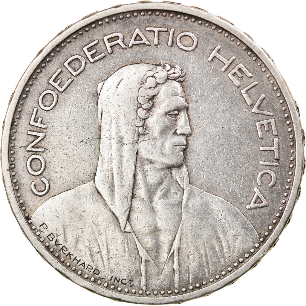 Moneta, Svizzera, 5 Francs, 1933, Bern, BB, Argento, KM:40