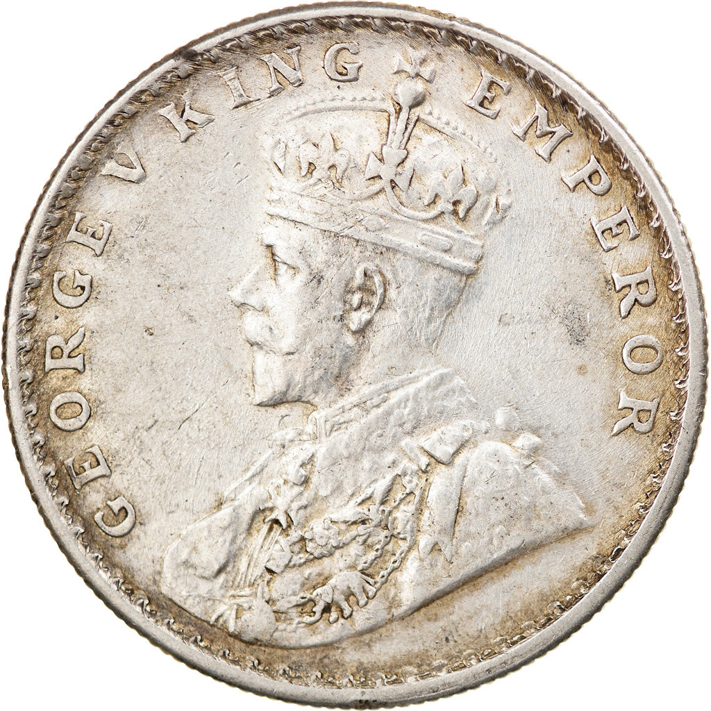 Coin, INDIA-BRITISH, George V, Rupee, 1913, EF(40-45), Silver, KM:524