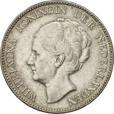 Netherlands, Wilhelmina I, Gulden, 1929, AU(50-53), Silver, KM:161.1
