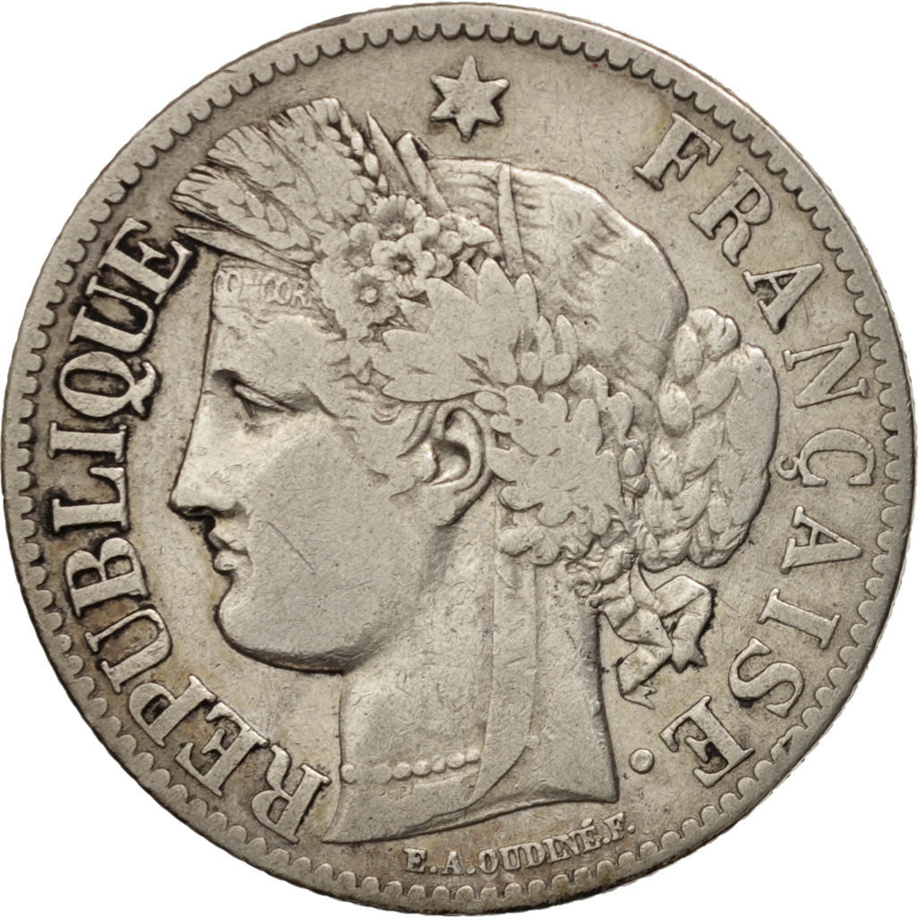 France, Cérès, 2 Francs, 1881, Paris, VF(30-35), Silver, KM:817.1